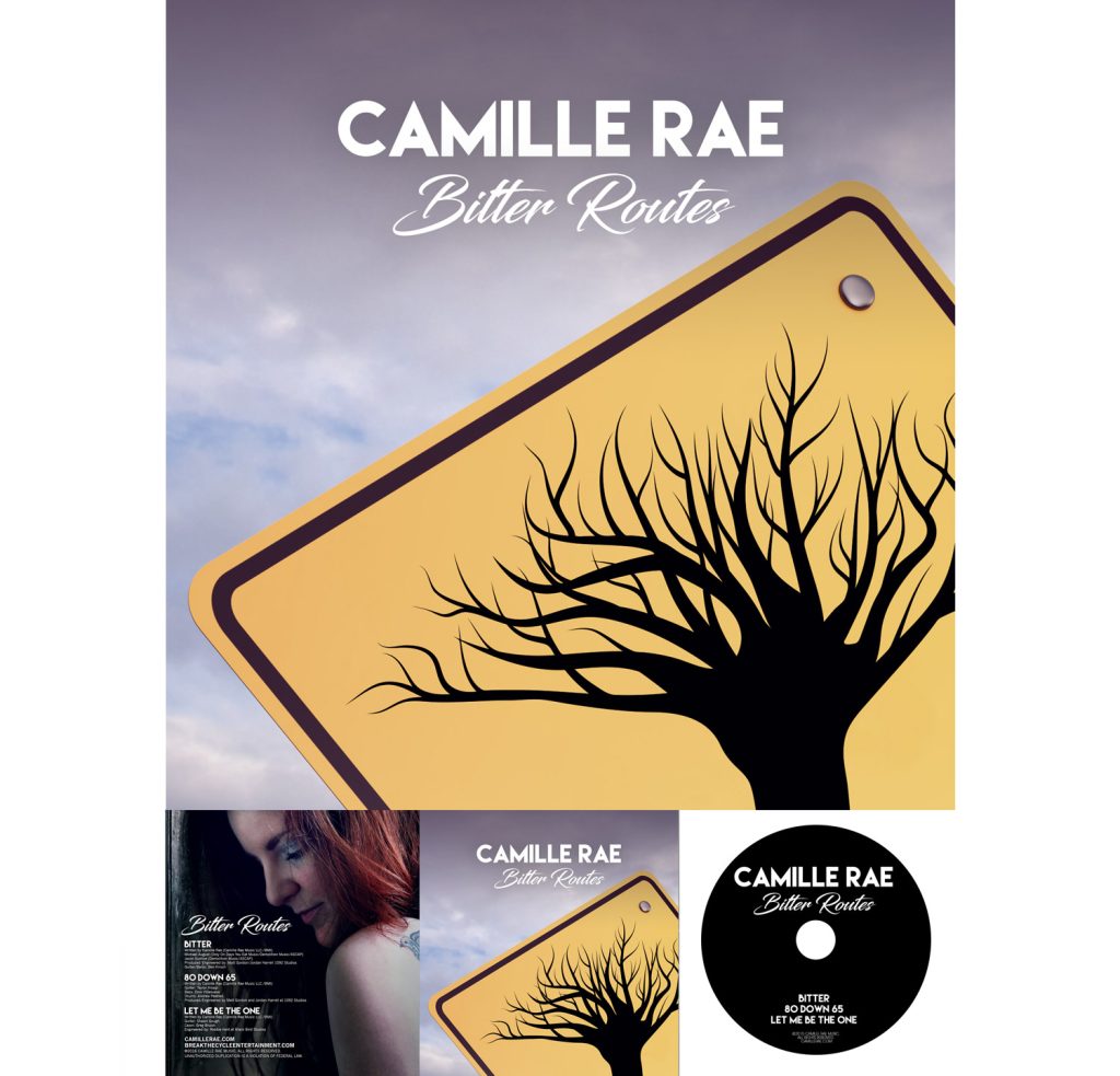 camille rae bitter routes album cover design